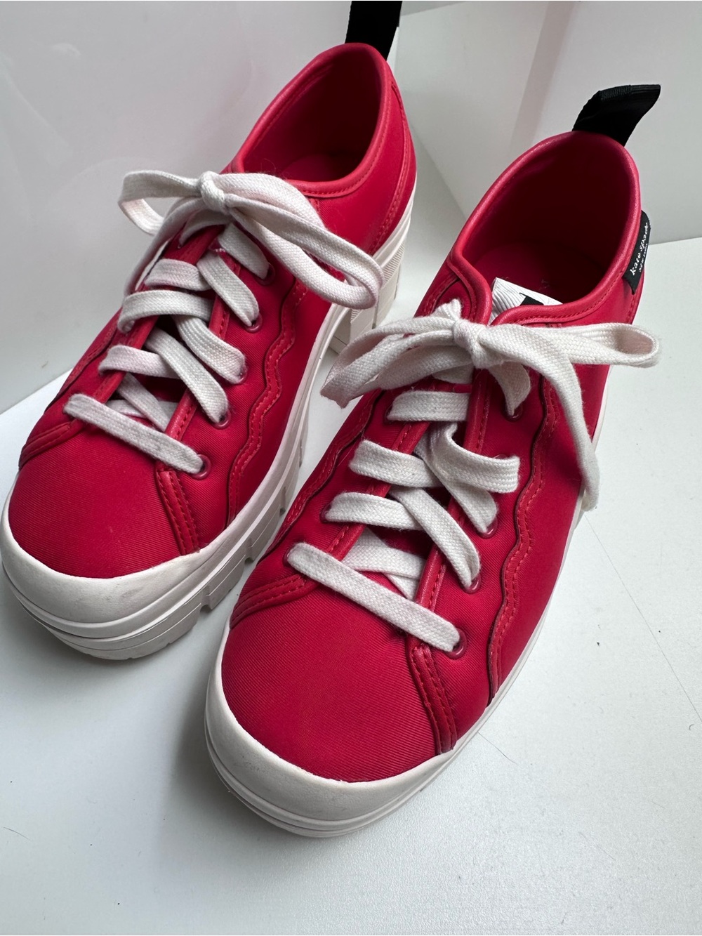 Kate Spade New York Red Upstate Platform Sneakers Size 8 - Picture 7 of 9